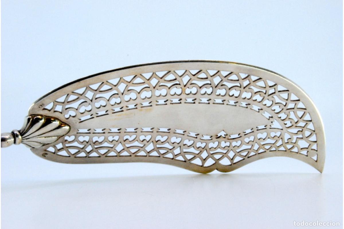 Antig&uuml;edades: Cuchillo de plata para servir pescado - Foto 5