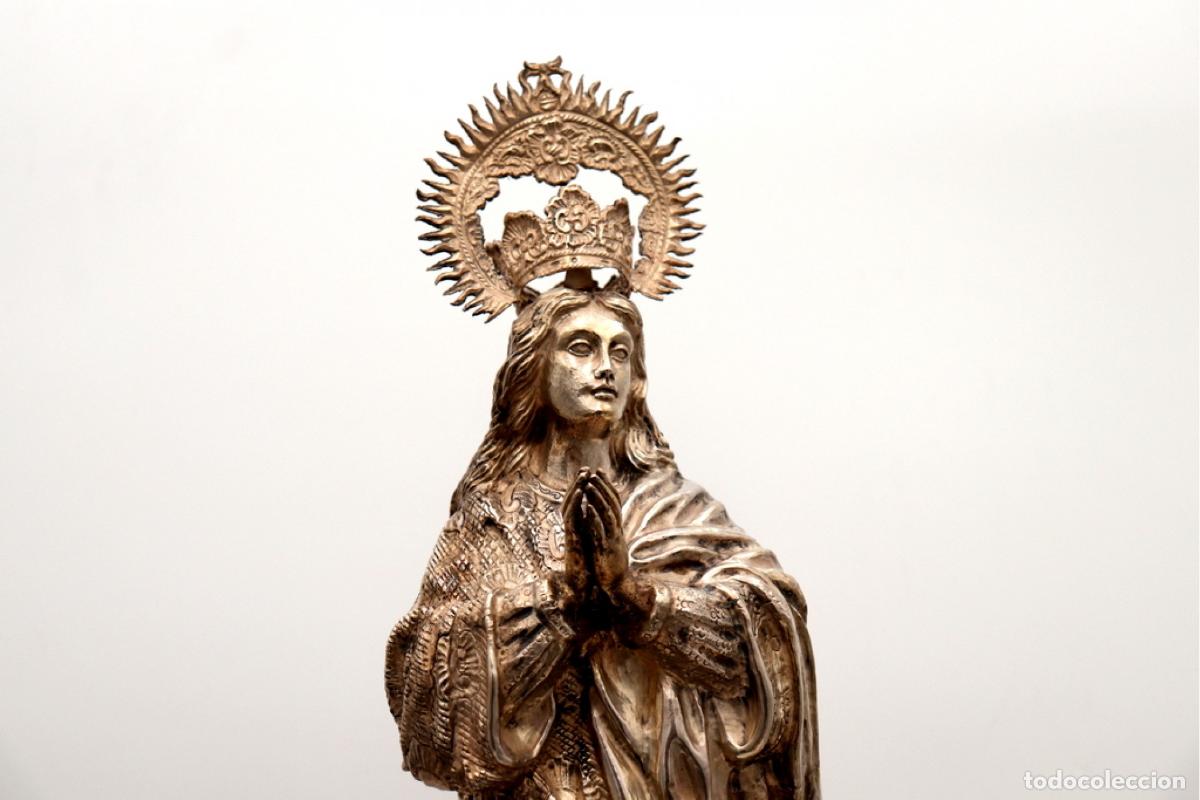 Antig&uuml;edades: Estatua de plata - Nuestra Se&ntilde;ora - Foto 3