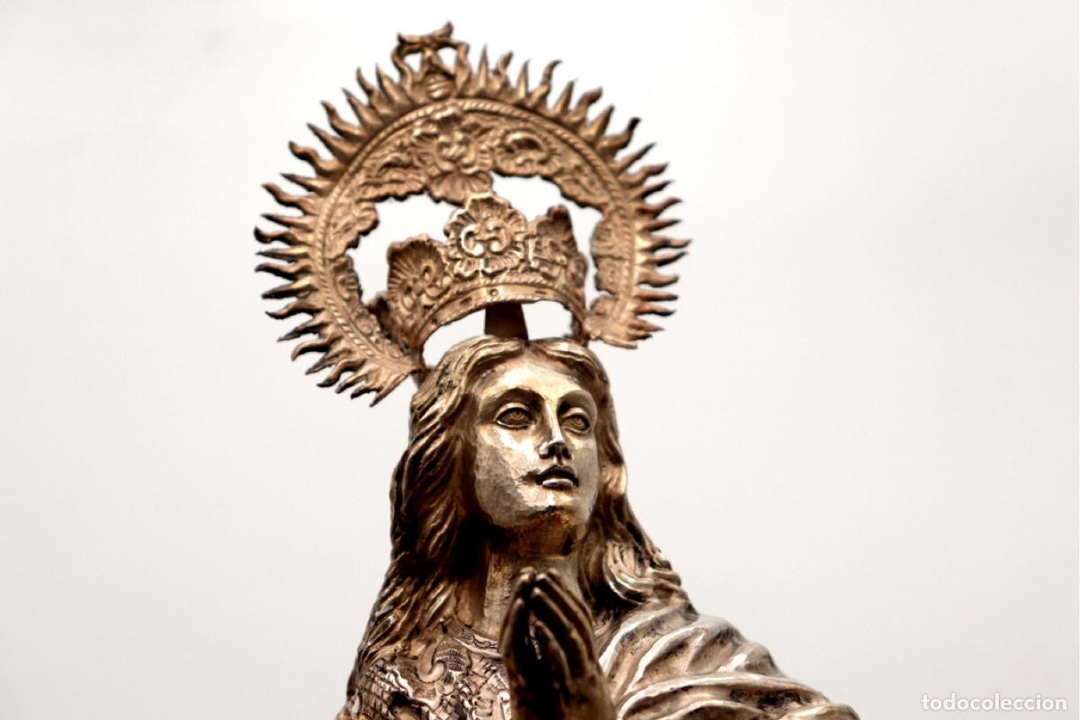 Antig&uuml;edades: Estatua de plata - Nuestra Se&ntilde;ora - Foto 6