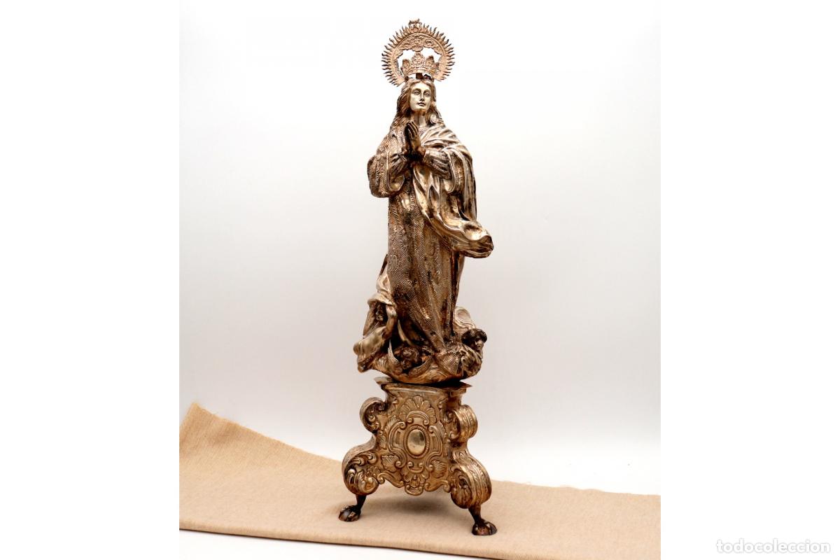 Antig&uuml;edades: Estatua de plata - Nuestra Se&ntilde;ora - Foto 1