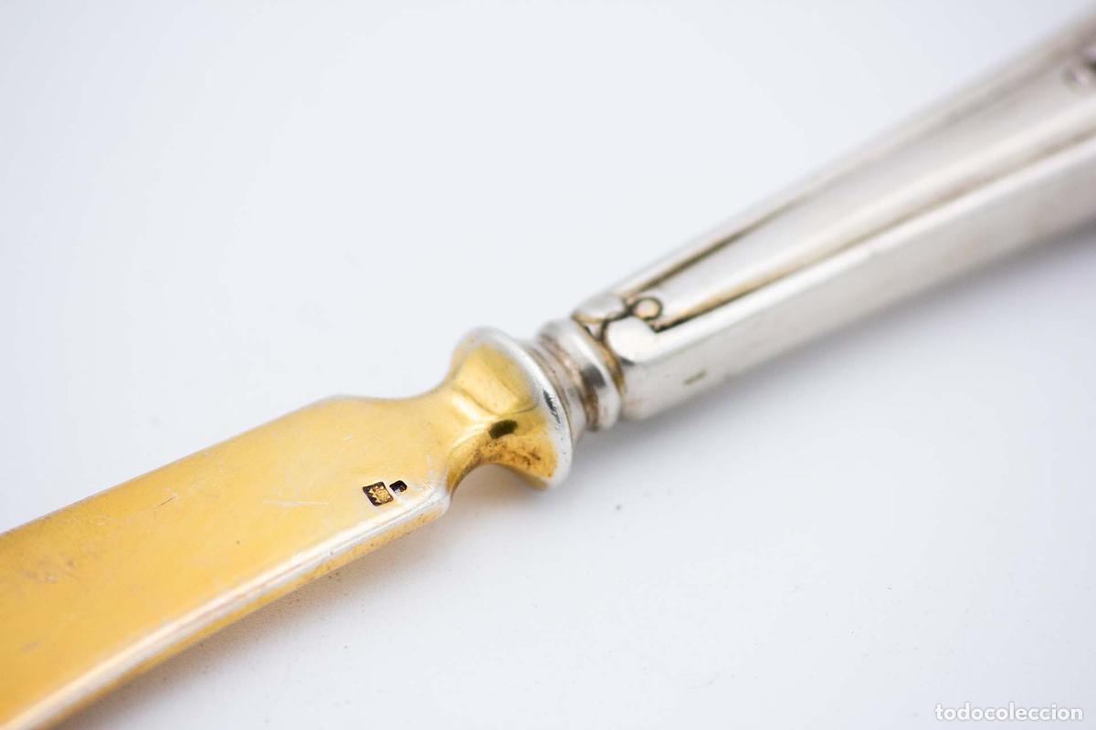 Antig&uuml;edades: Cuchillo de queso de plata - Foto 3