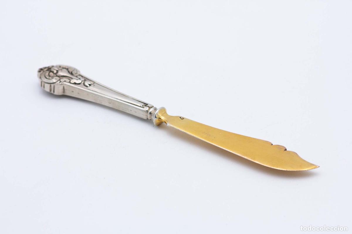 Antig&uuml;edades: Cuchillo de queso de plata - Foto 1