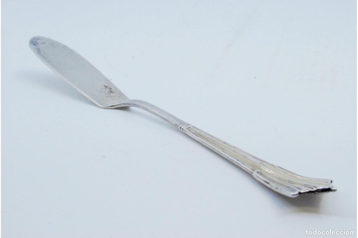 Antig&uuml;edades: Cuchillo de mantequilla de plata - Foto 3