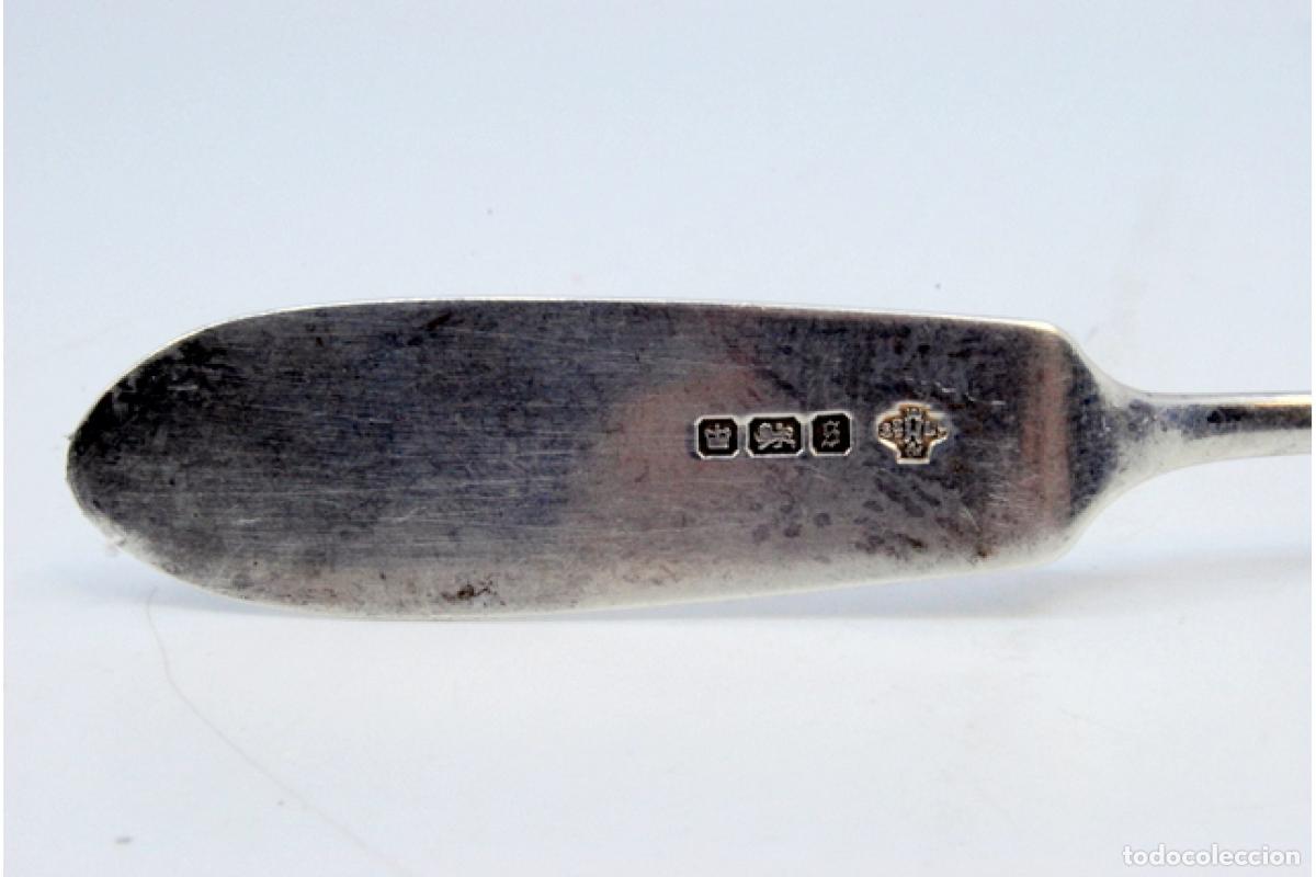Antig&uuml;edades: Cuchillo de mantequilla de plata - Foto 4