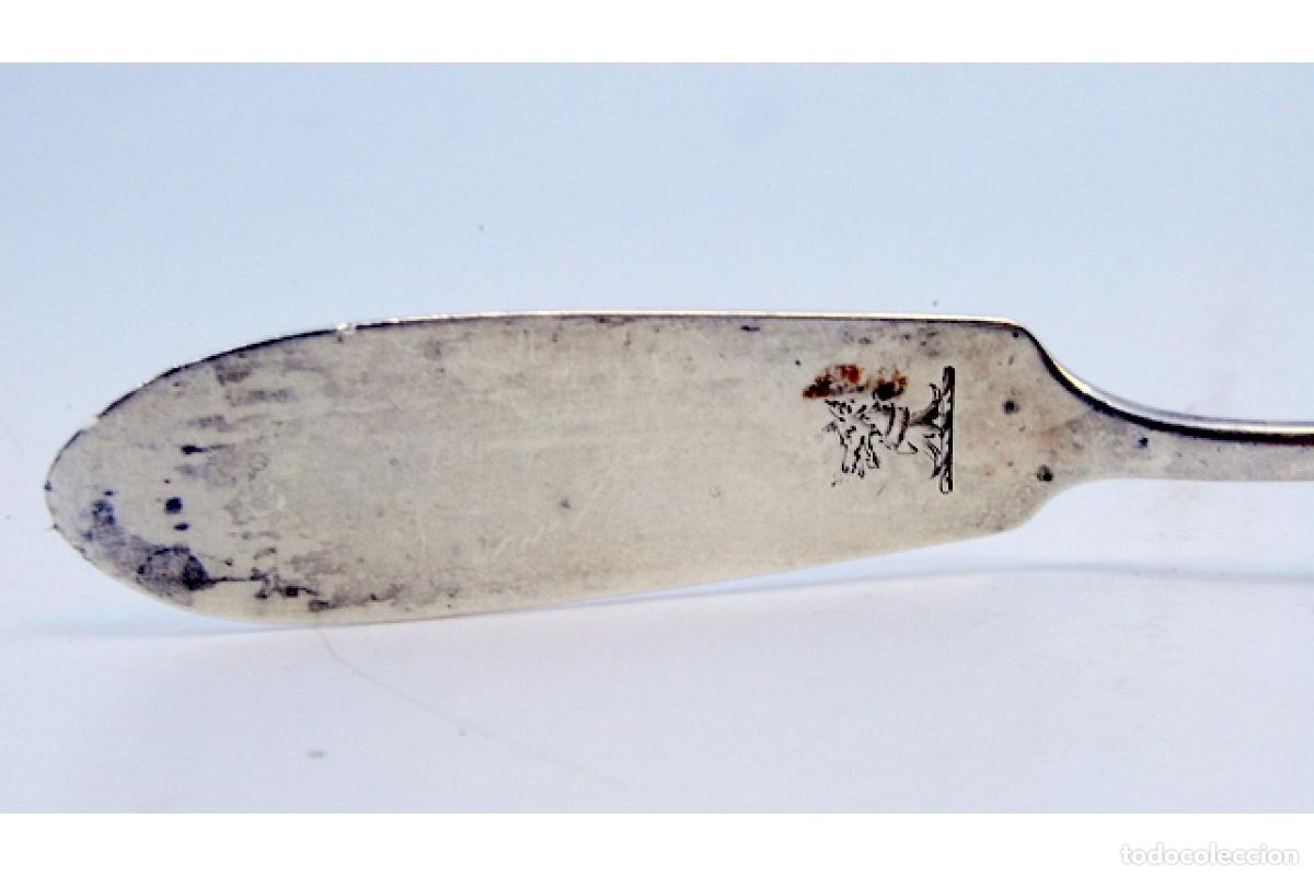 Antig&uuml;edades: Cuchillo de mantequilla de plata - Foto 6
