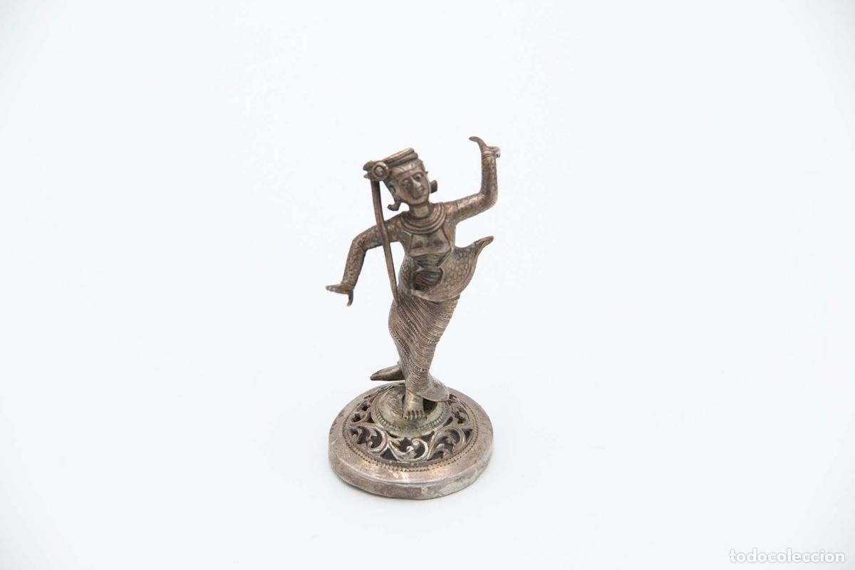 Antiquit&auml;ten: Estatuilla de plata - Bailarina indochina
