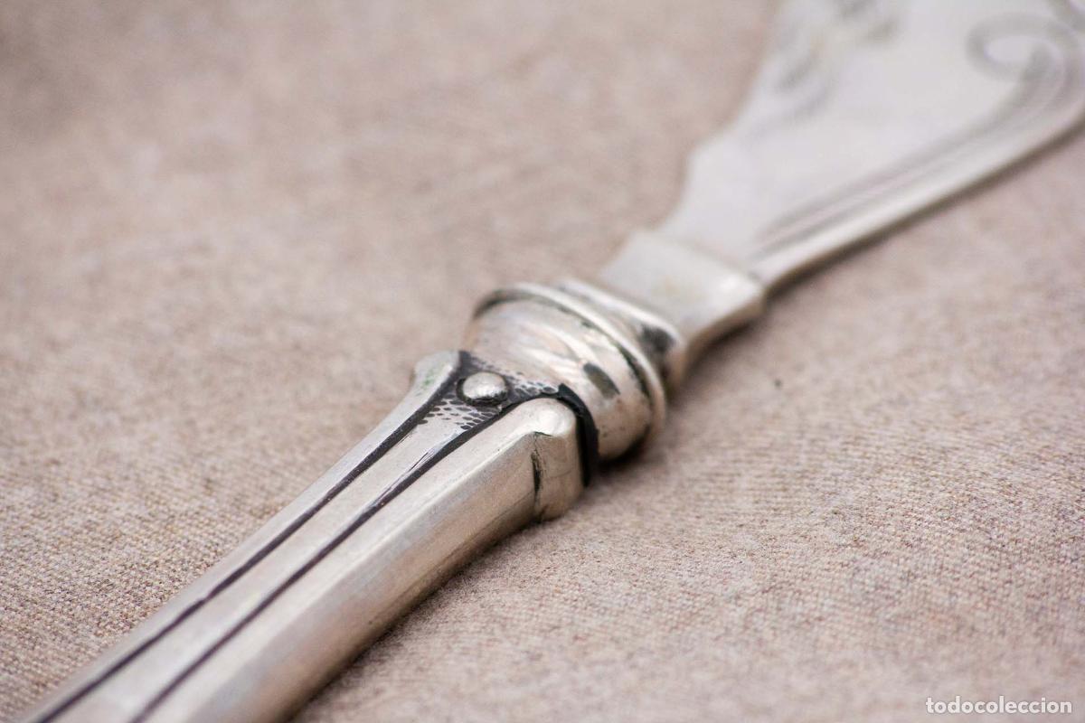 Antig&uuml;edades: Cuchillo de plata, para pescar - Foto 3