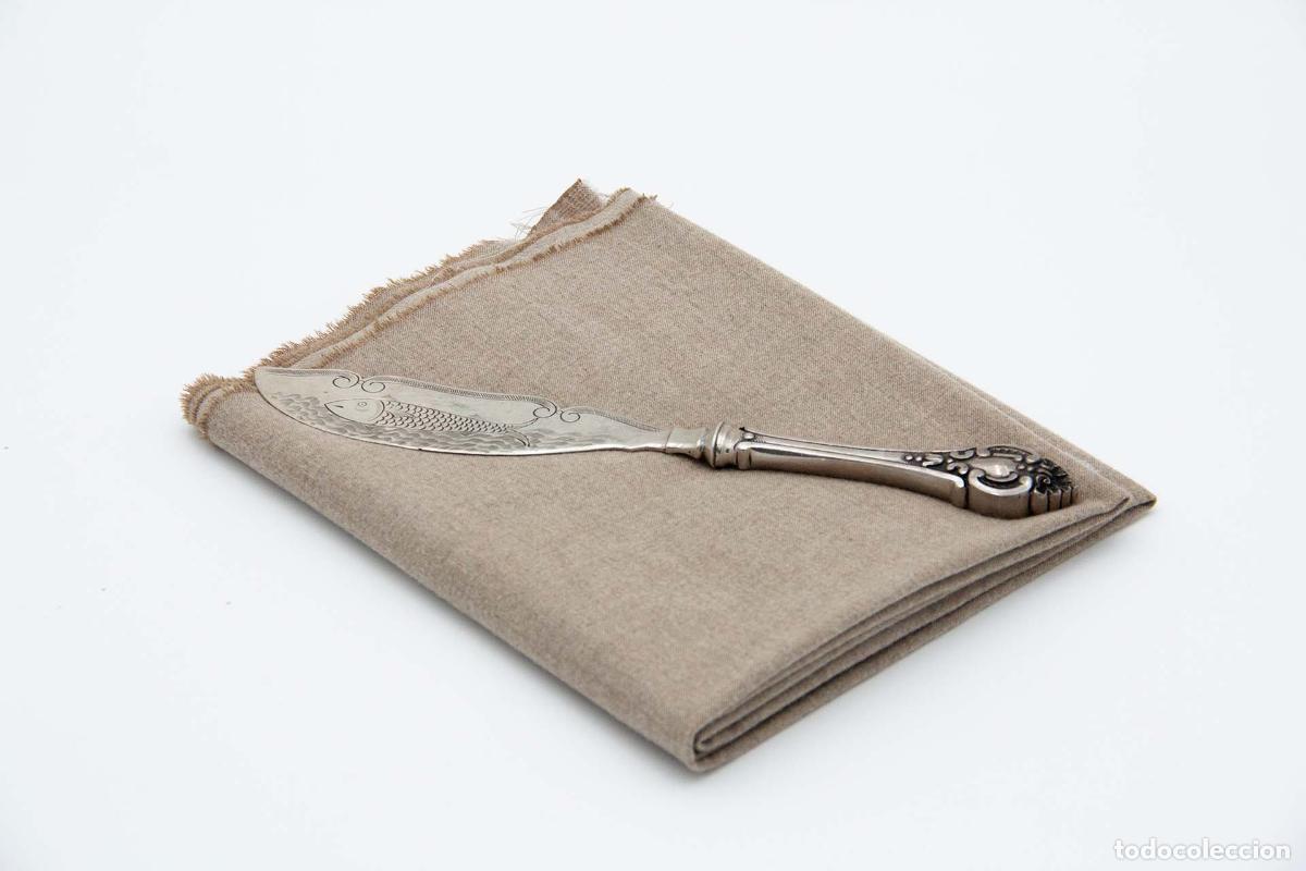 Antig&uuml;edades: Cuchillo de plata, para pescar - Foto 1