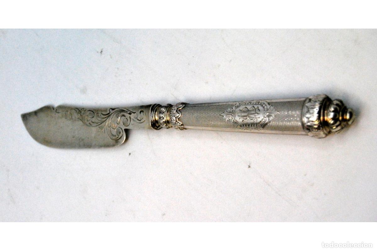 Antig&uuml;edades: Cuchillo de mantequilla de plata - Foto 7