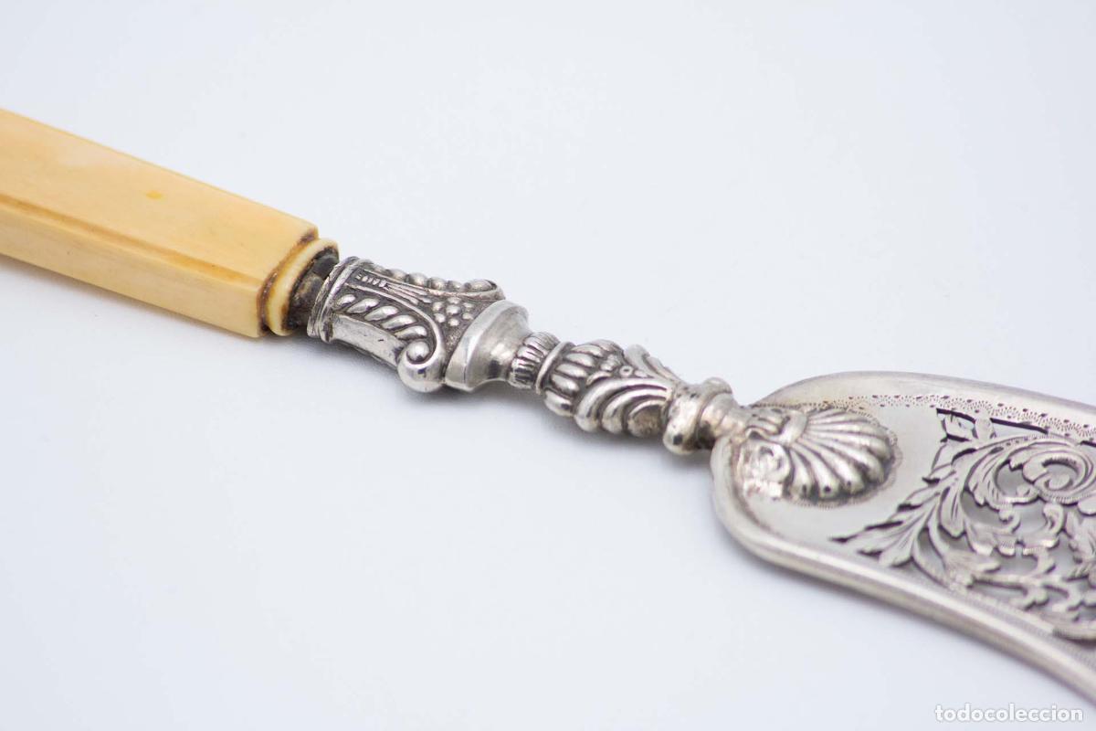 Antig&uuml;edades: Cuchillo de plata, para pescar - Foto 3