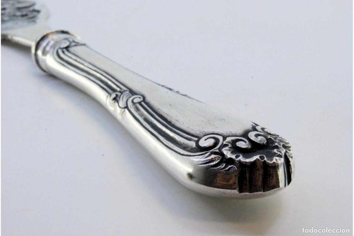 Antig&uuml;edades: Cuchillo de plata, para pescar - Foto 4