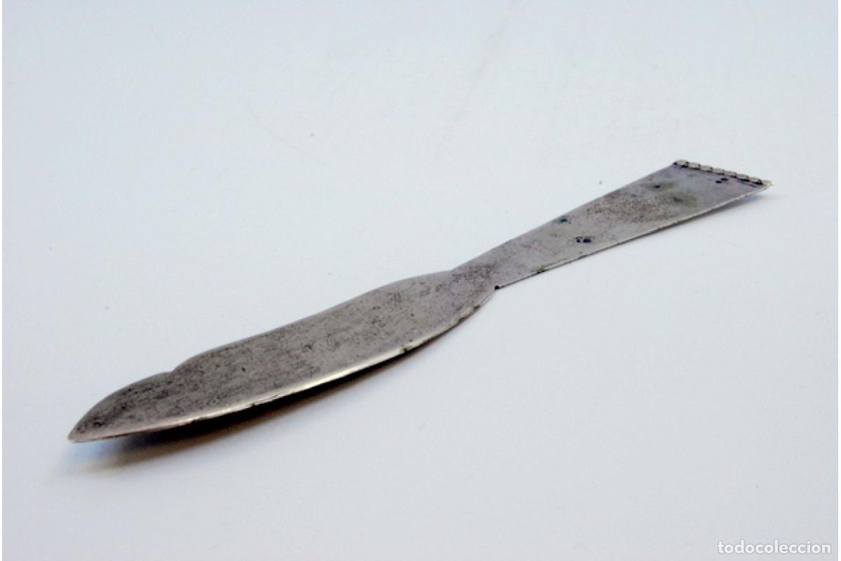Antig&uuml;edades: Cuchillo de mantequilla de plata - Foto 2