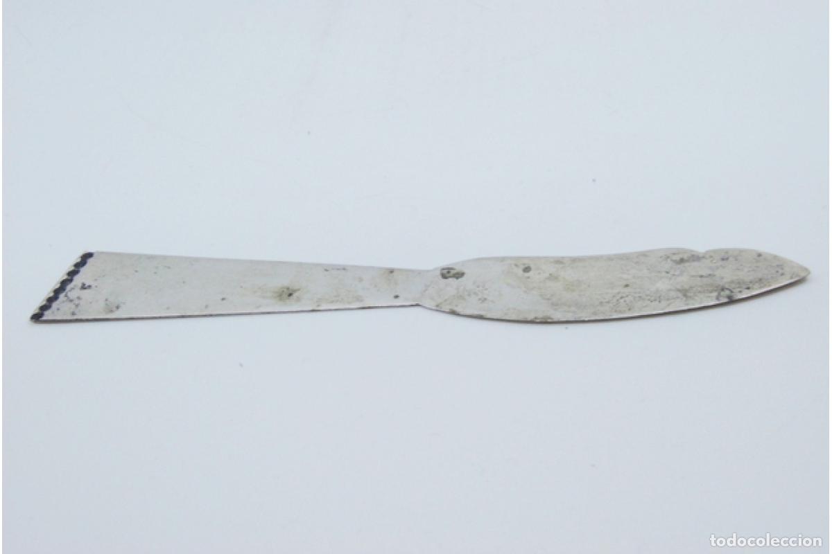 Antig&uuml;edades: Cuchillo de mantequilla de plata - Foto 3