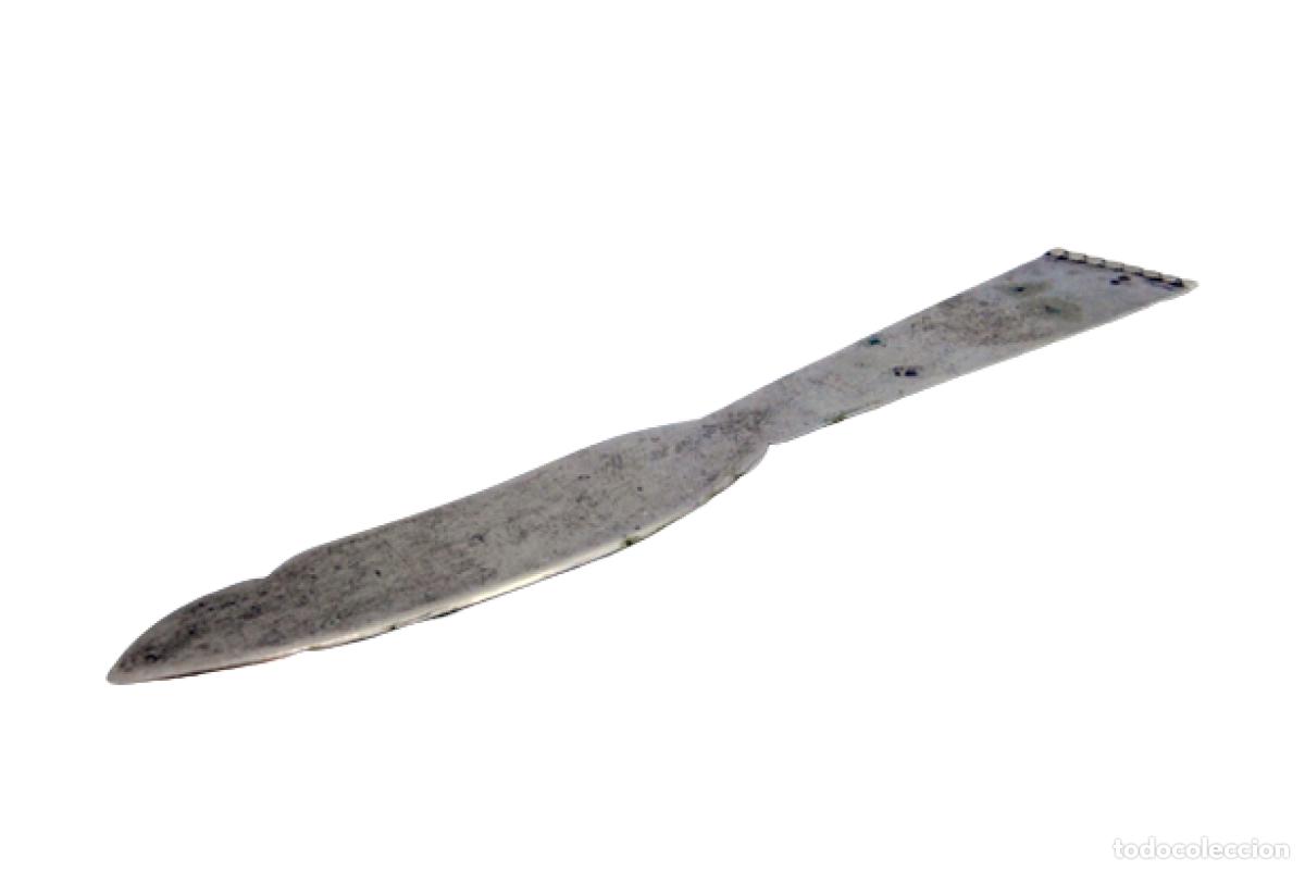 Antig&uuml;edades: Cuchillo de mantequilla de plata - Foto 1