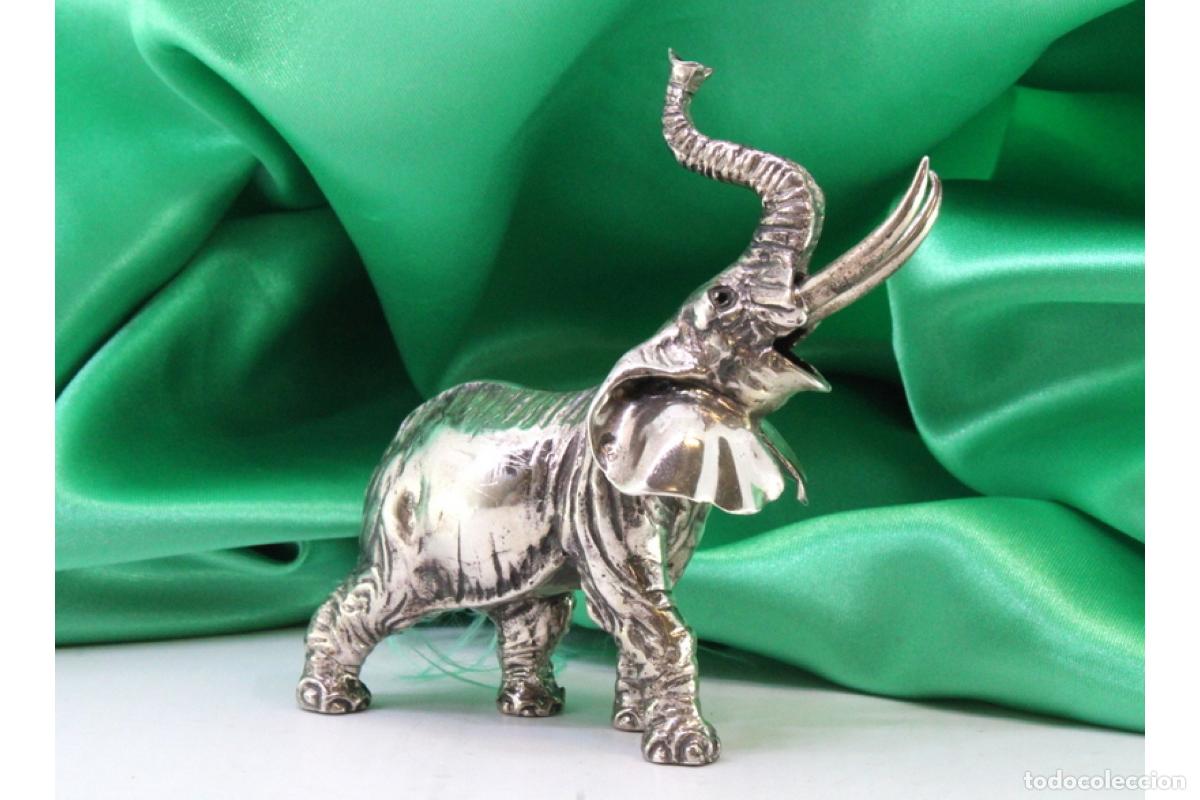 Antig&uuml;edades: Elefante africano en plata - Foto 6