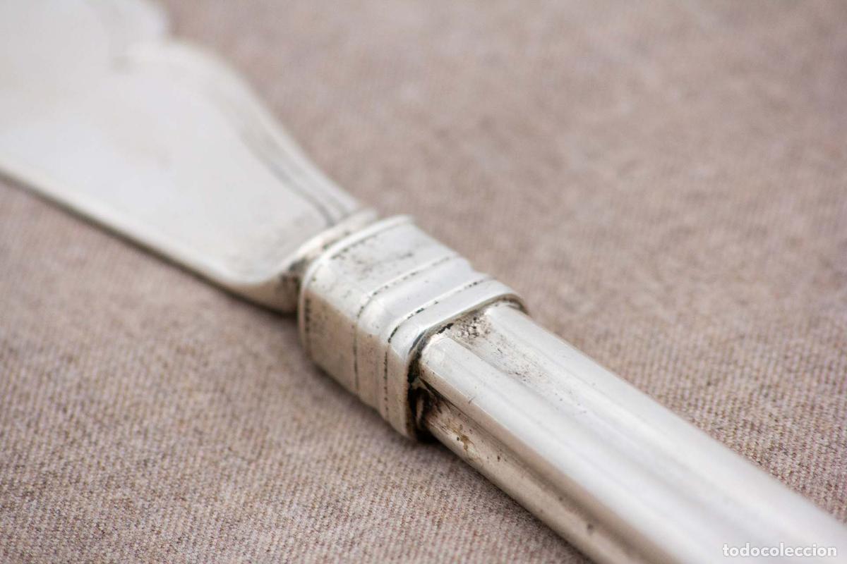 Antig&uuml;edades: Cuchillo de plata, para pescar - Foto 2