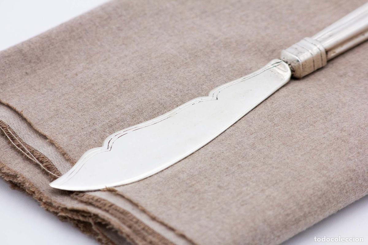 Antig&uuml;edades: Cuchillo de plata, para pescar - Foto 3