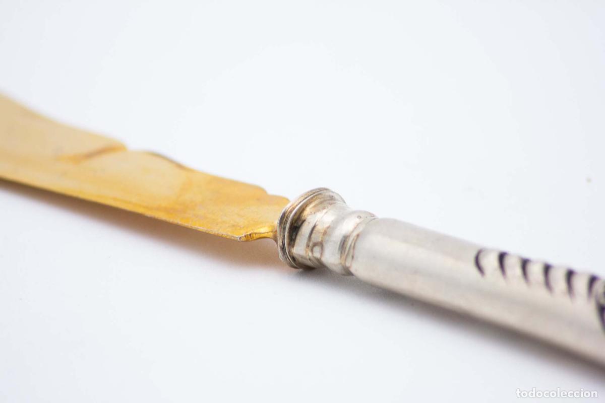 Antig&uuml;edades: Cuchillo de plata, para el postre - Foto 2