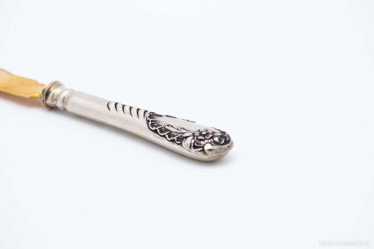 Antig&uuml;edades: Cuchillo de plata, para el postre - Foto 3