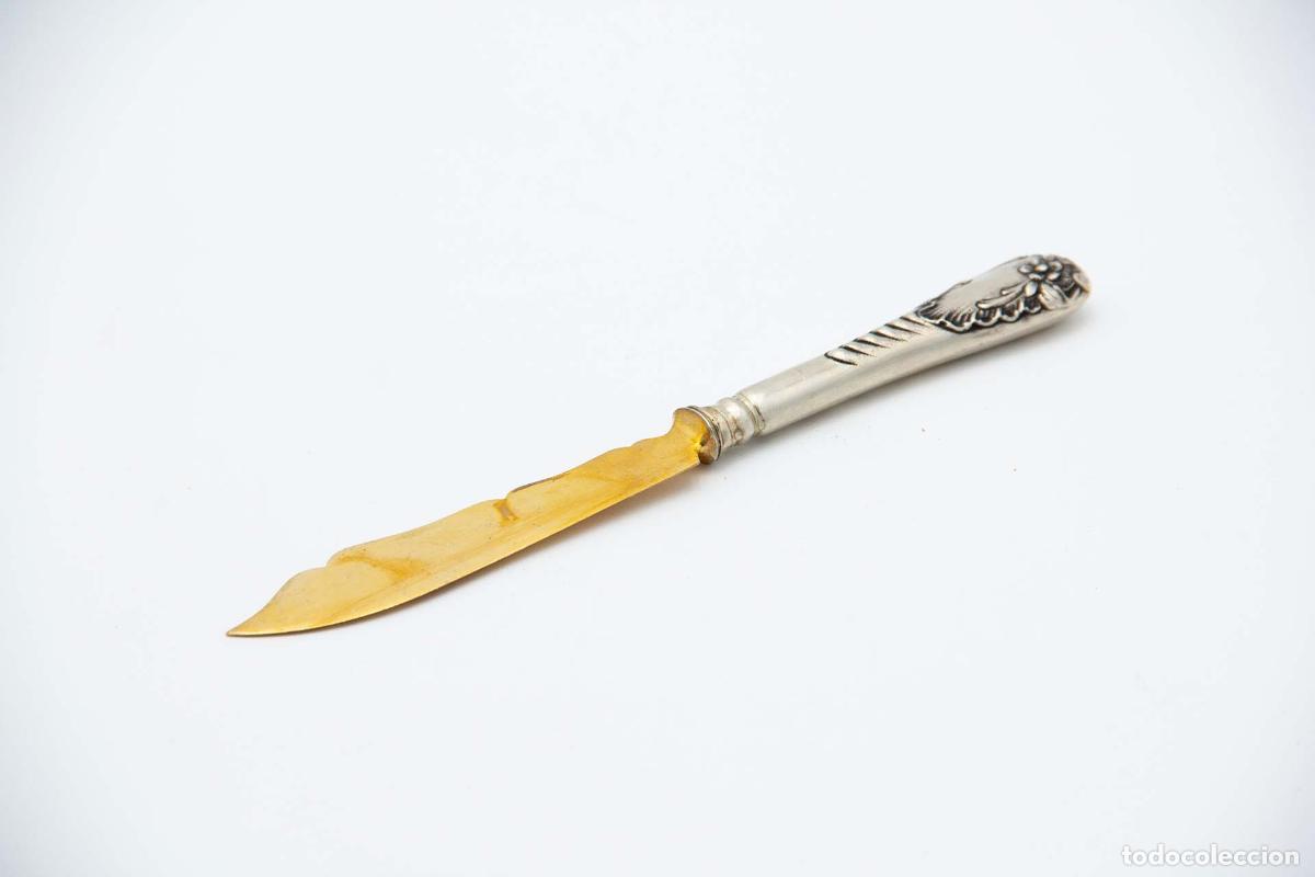 Antig&uuml;edades: Cuchillo de plata, para el postre - Foto 1