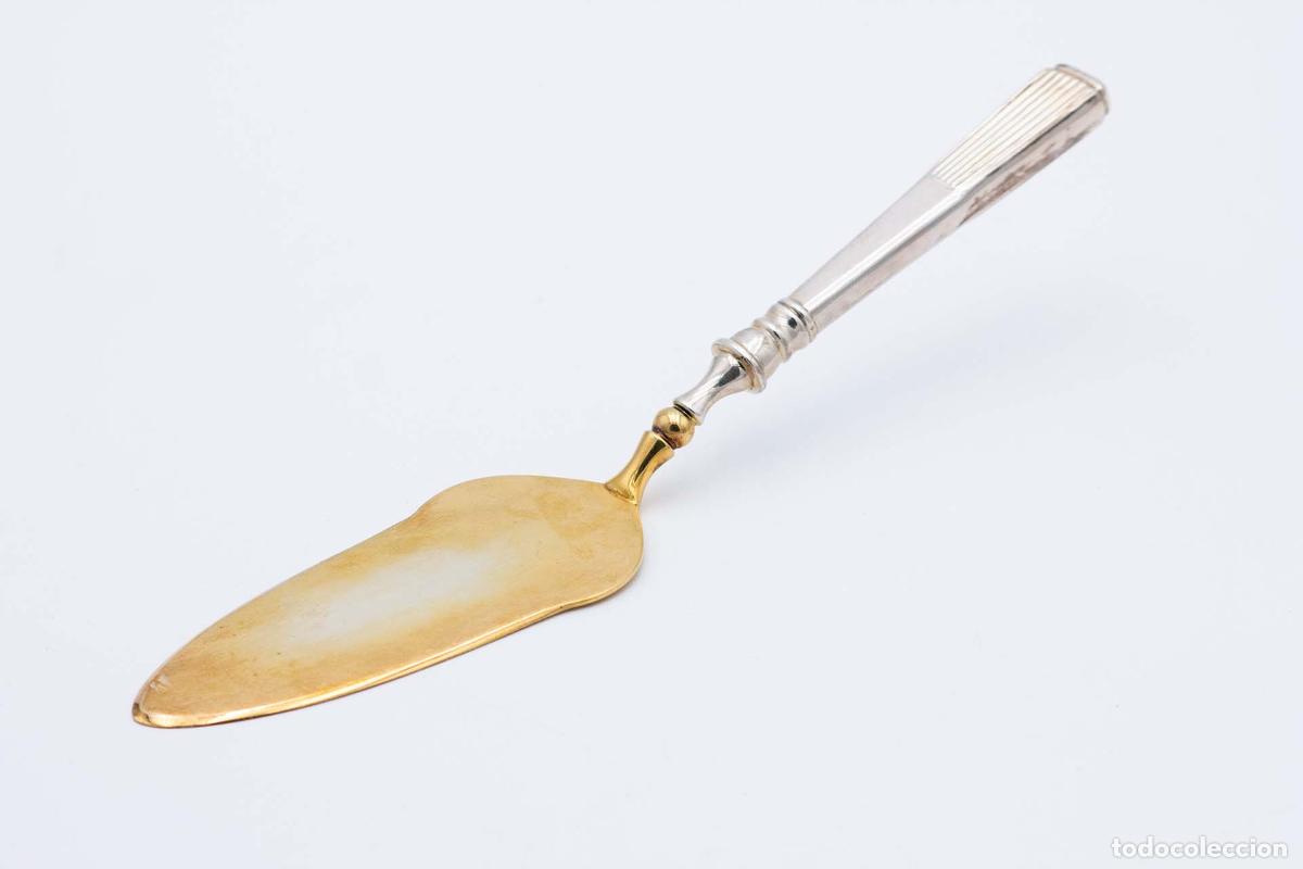 Antig&uuml;edades: Esp&aacute;tula de plata para servir postres. - Foto 4