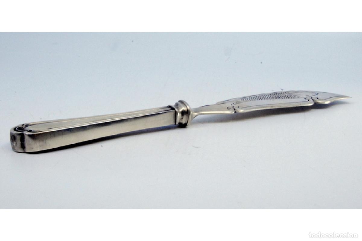 Antig&uuml;edades: Cuchillo de plata, para pescar - Foto 2
