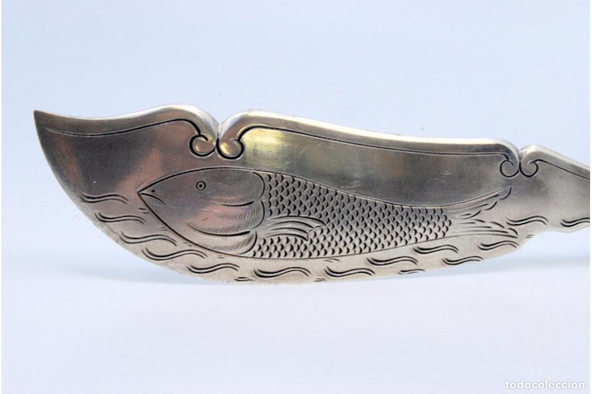Antig&uuml;edades: Cuchillo de plata, para pescar - Foto 3
