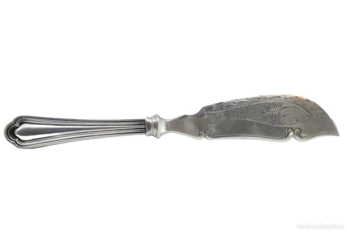 Antig&uuml;edades: Cuchillo de plata, para pescar - Foto 1