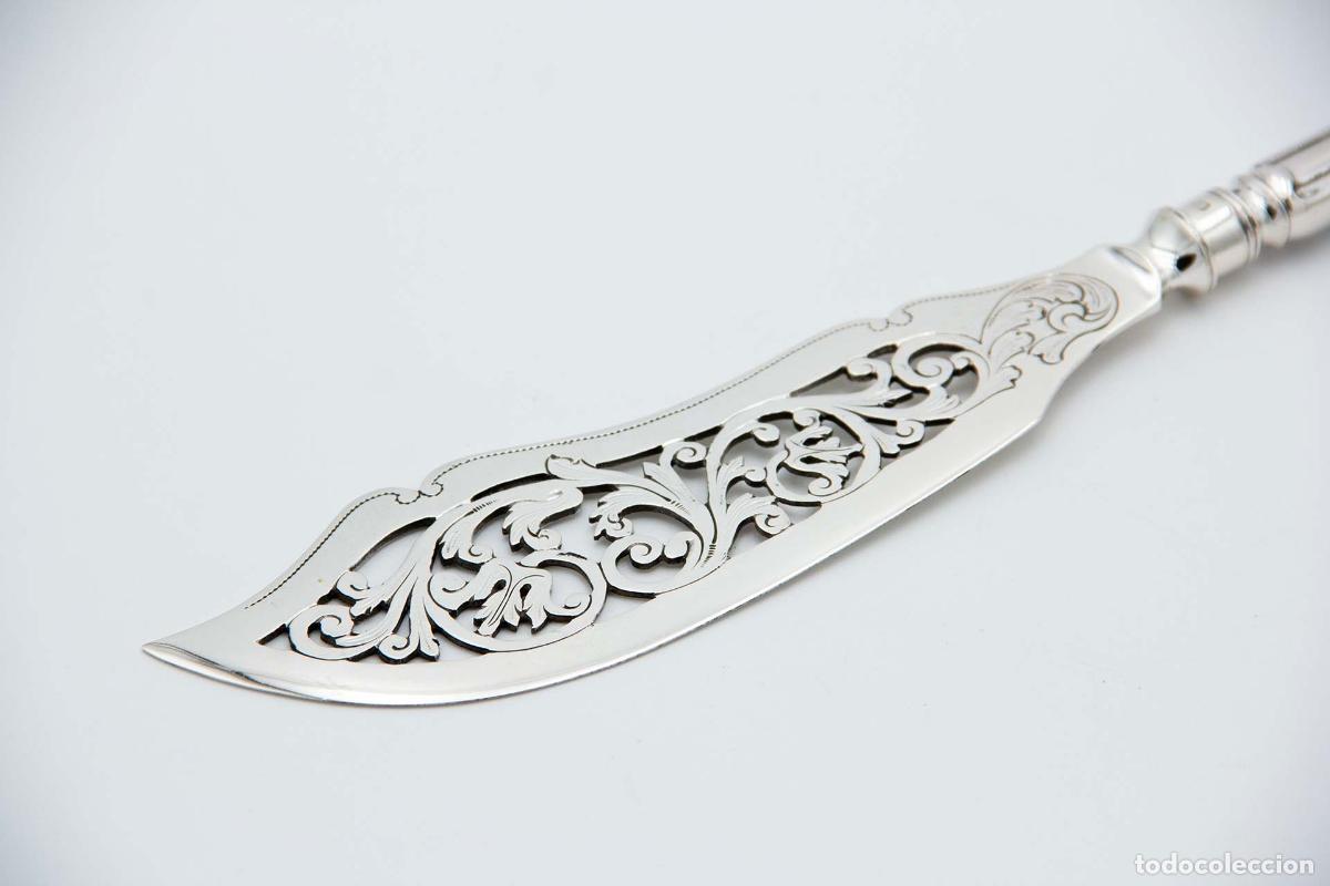 Antig&uuml;edades: Cuchillo de plata, para pescar - Foto 3