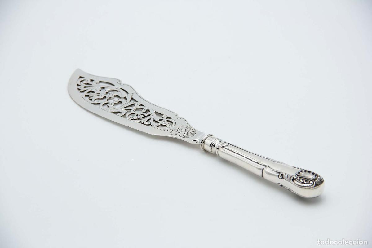Antig&uuml;edades: Cuchillo de plata, para pescar - Foto 1