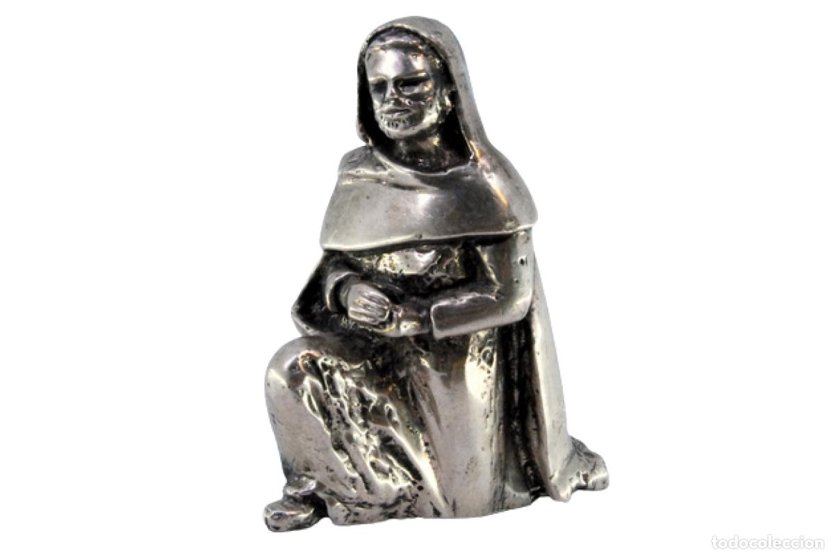 Antiquit&auml;ten: Escultura de plata: San Jos&eacute; arrodillado.