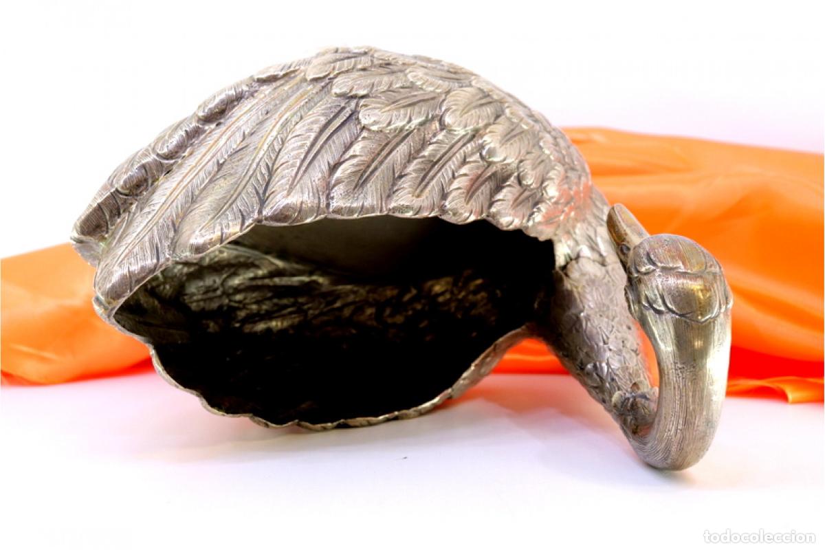 Antig&uuml;edades: Maceta de plata con forma de cisne. - Foto 9