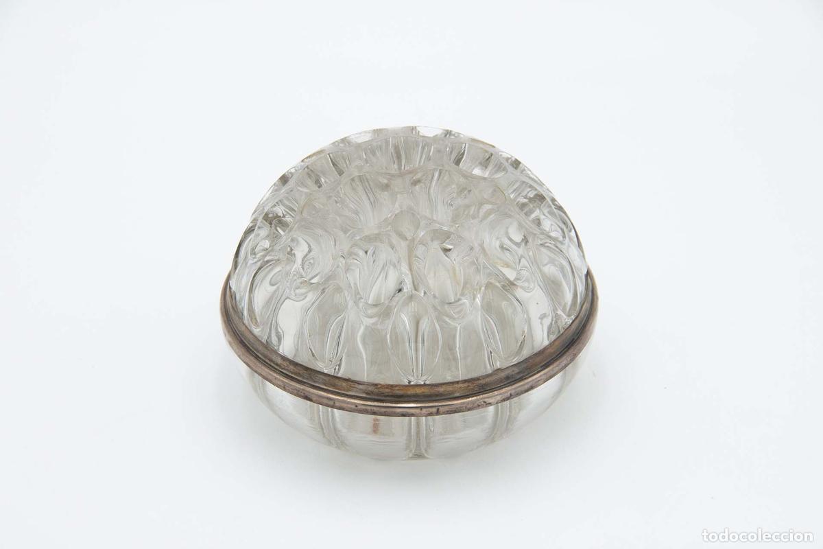 Antig&uuml;edades: maceta de cristal y plata - Foto 1