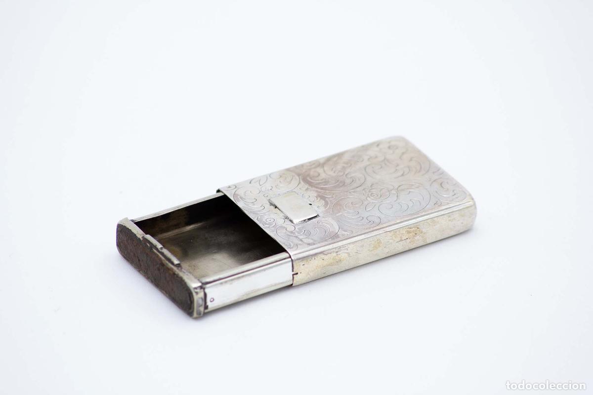 Antig&uuml;edades: Caja de cerillas de plata - Foto 3