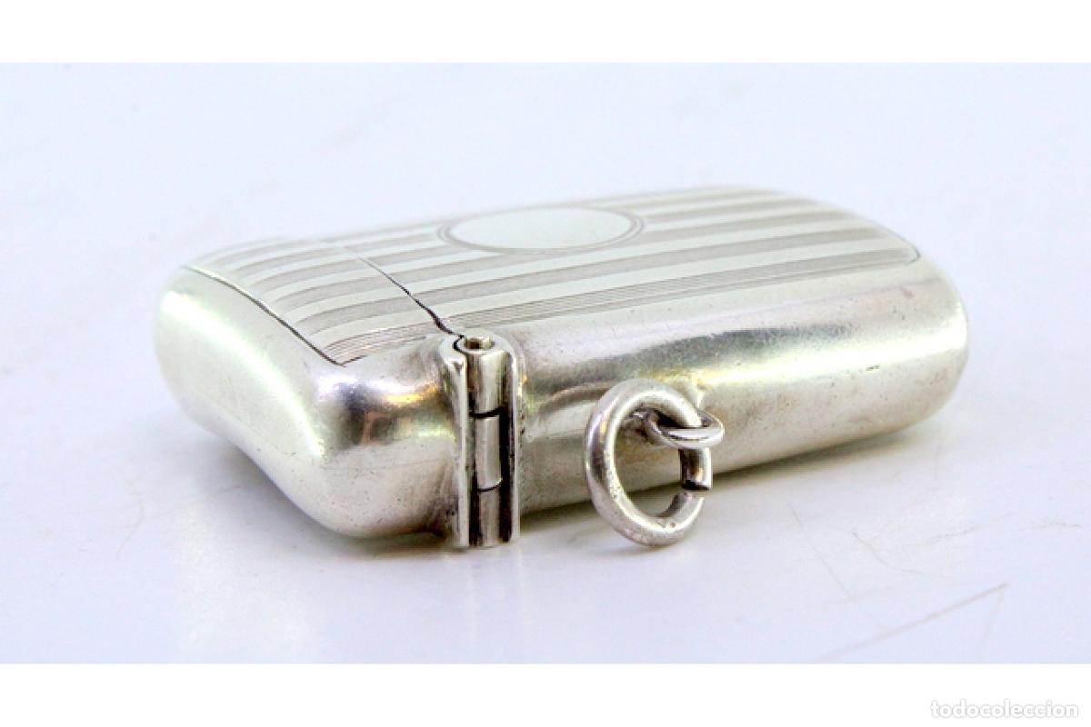 Antig&uuml;edades: Caja de cerillas de plata - Foto 3