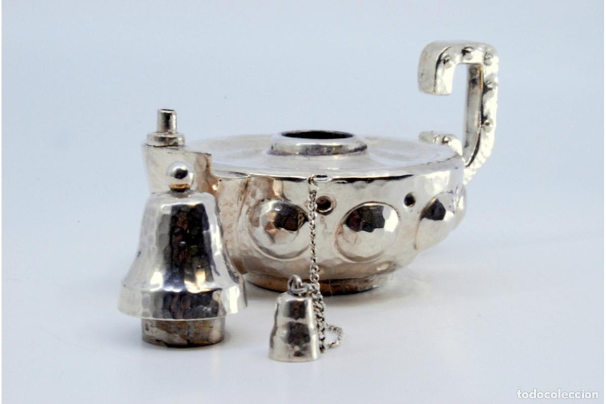 Antig&uuml;edades: L&aacute;mpara de plata - Foto 5