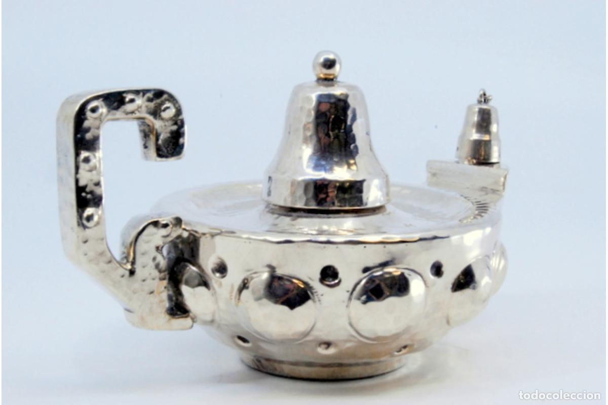 Antig&uuml;edades: L&aacute;mpara de plata - Foto 7