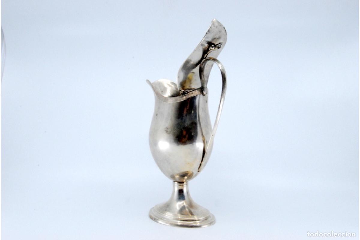 Antig&uuml;edades: jarra de leche de plata - Foto 5