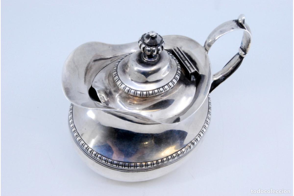 Antig&uuml;edades: jarra de leche de plata - Foto 7