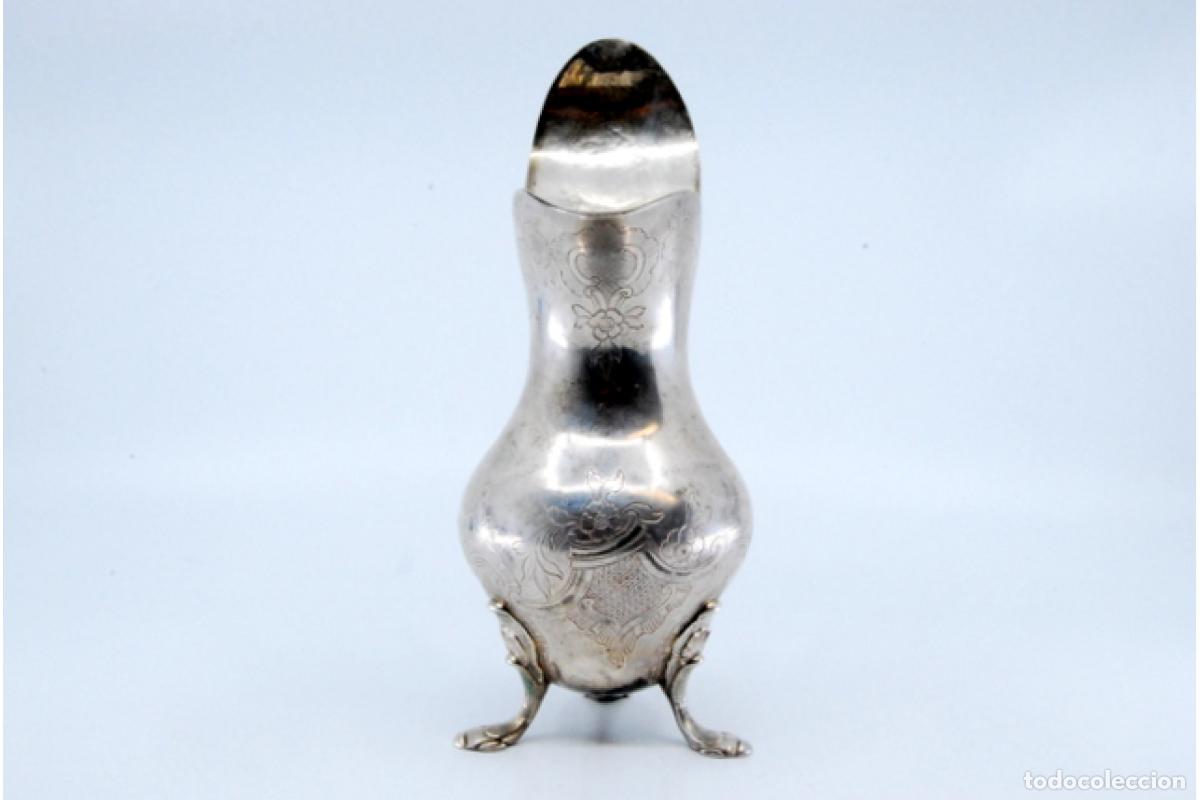 Antig&uuml;edades: jarra de leche de plata - Foto 3