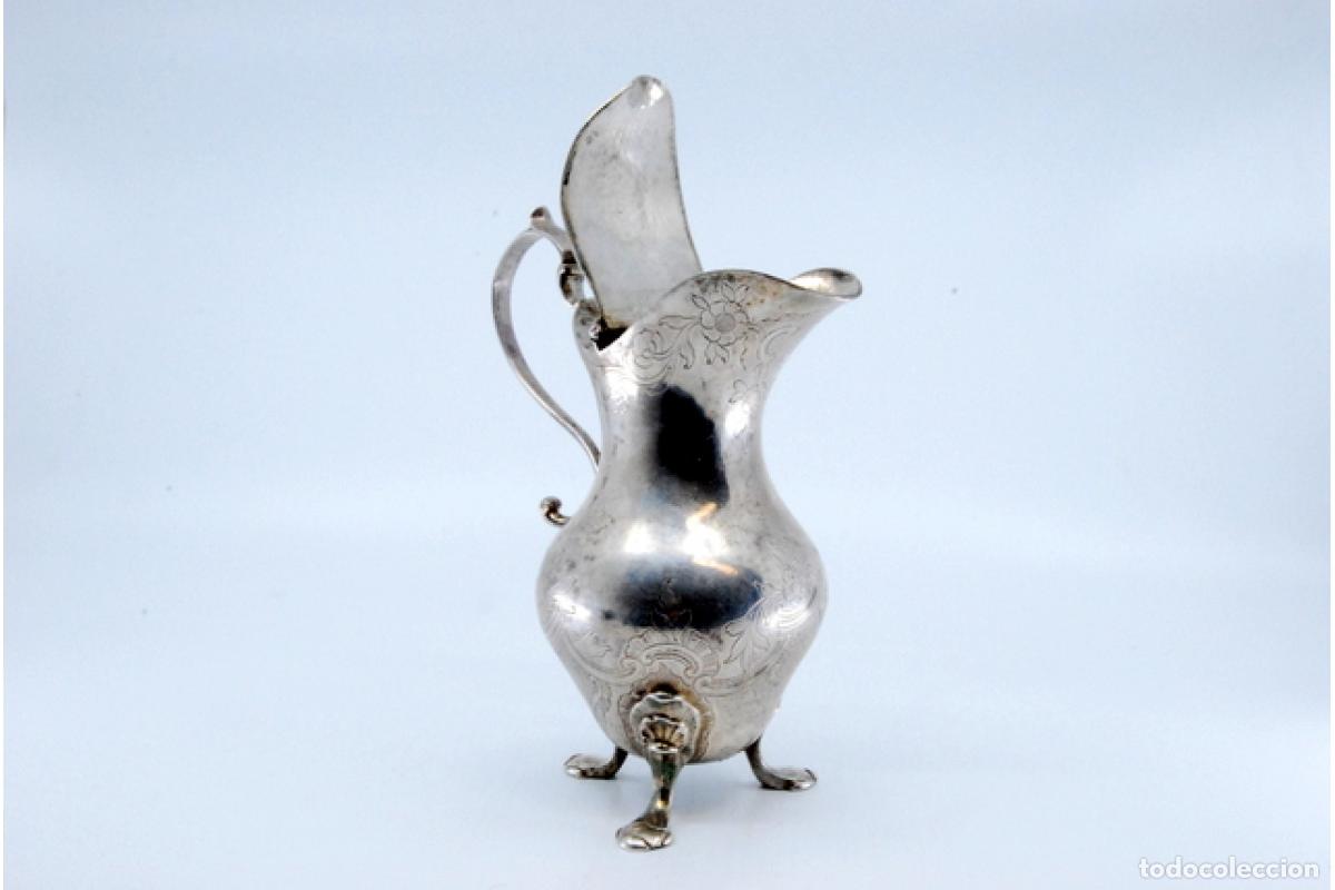 Antig&uuml;edades: jarra de leche de plata - Foto 8