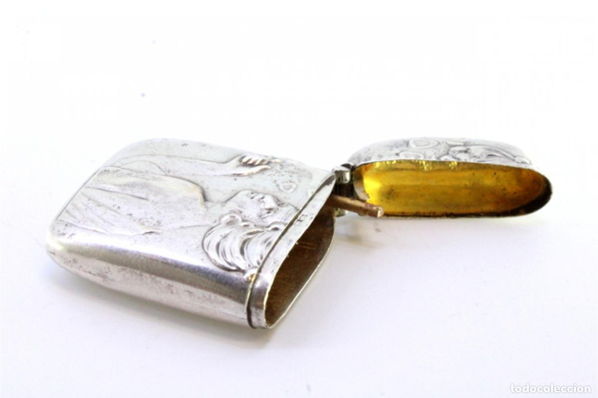 Antig&uuml;edades: Caja de cerillas de plata - Foto 3