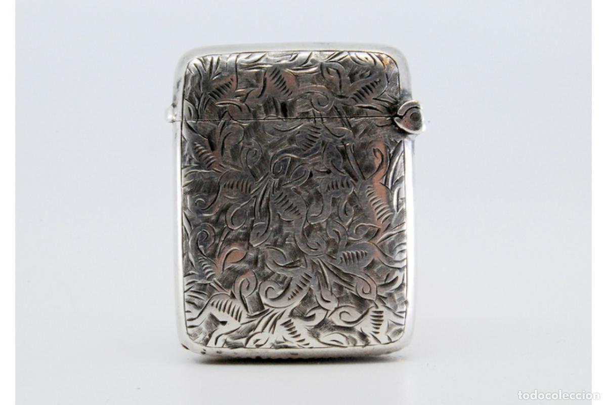 Antig&uuml;edades: Caja de cerillas de plata - Foto 2