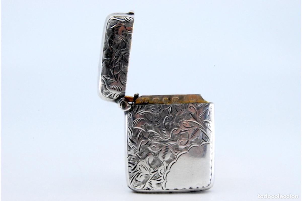 Antig&uuml;edades: Caja de cerillas de plata - Foto 3