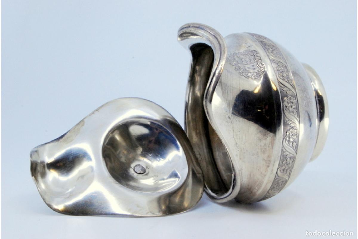 Antig&uuml;edades: jarra de leche de plata - Foto 5
