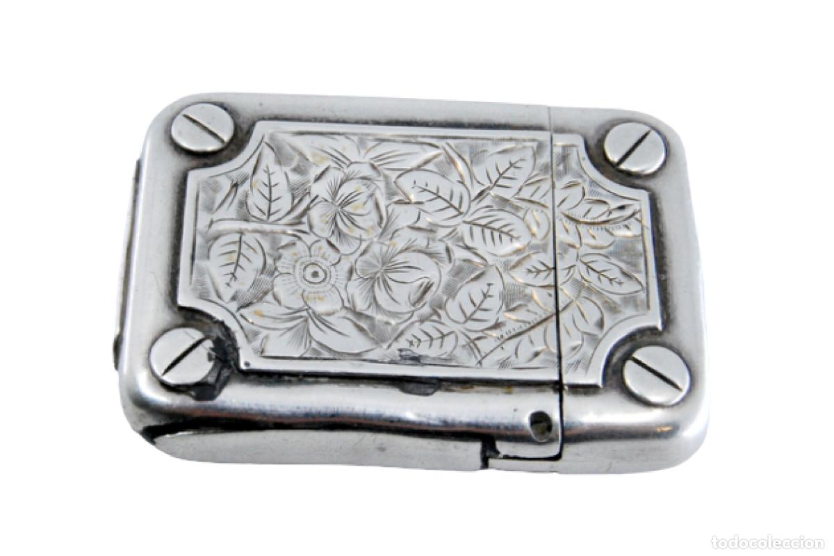 Antig&uuml;edades: Caja de cerillas de plata - Foto 1