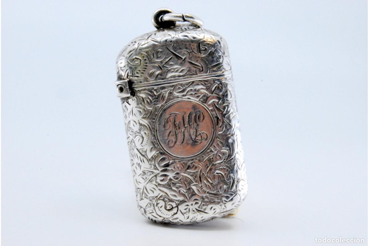 Antig&uuml;edades: Caja de cerillas de plata - Foto 8