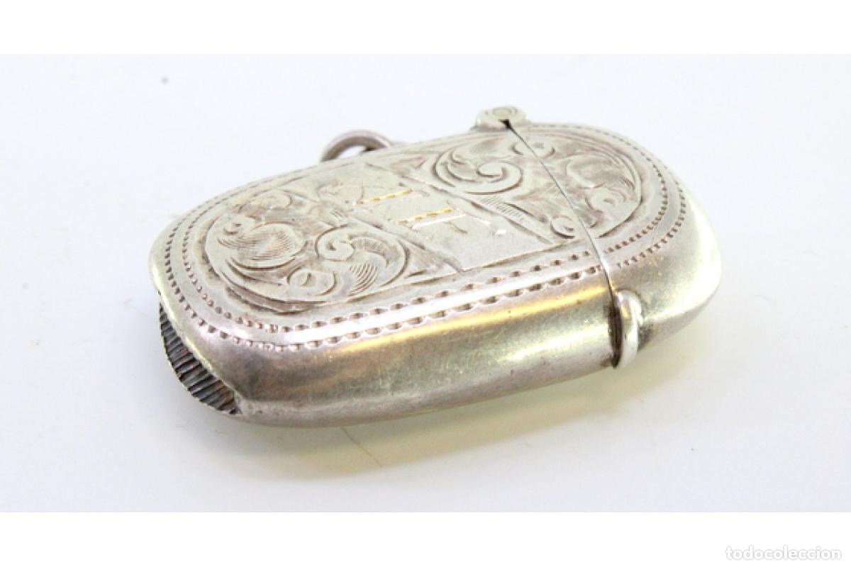 Antig&uuml;edades: Caja de cerillas de plata - Foto 3