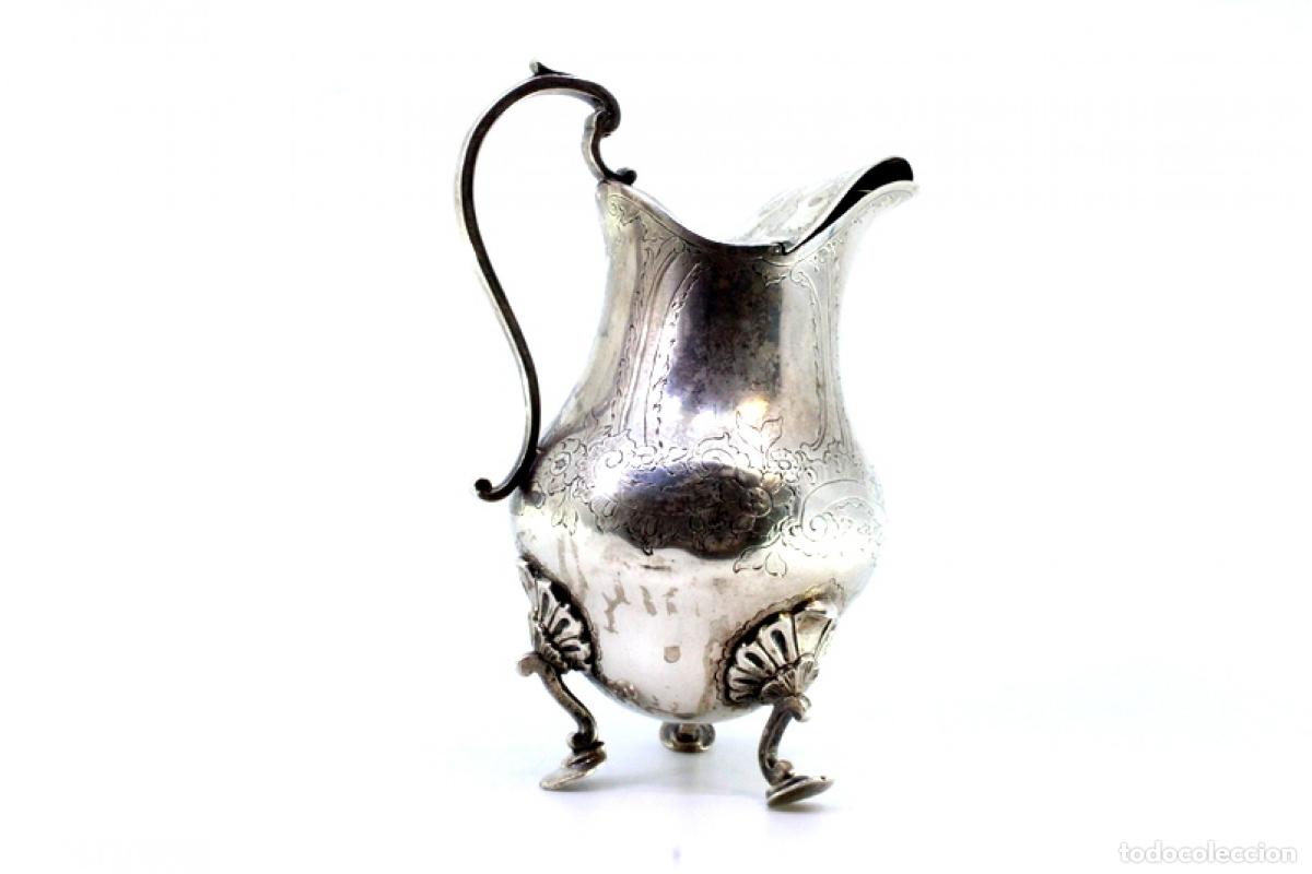 Antig&uuml;edades: jarra de leche de plata - Foto 3