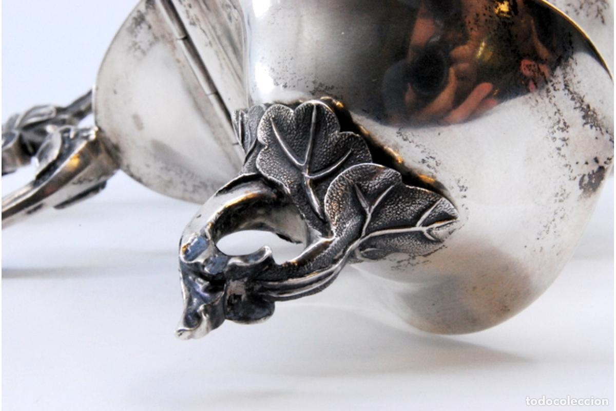 Antig&uuml;edades: jarra de leche de plata - Foto 5
